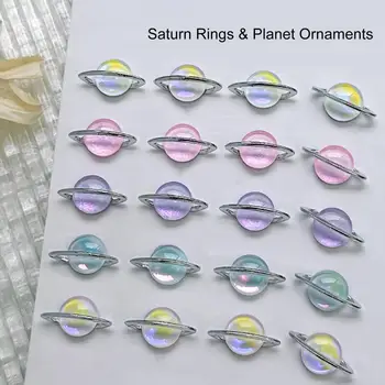 Unhas Decorações de Espumante 3d Nail Art Decorações Planeta Ornamentos de Estilo Retro Liga Strass Diy Manicure para Mulheres