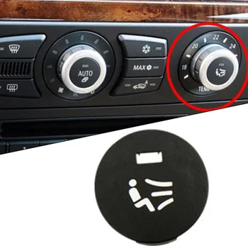 Capa Interruptor Botão 1pc AC Padrão de ventos Preto de Centro-Direita, Frente Plástico Botão do Interruptor Para a BMW E60 E61 5-Série
