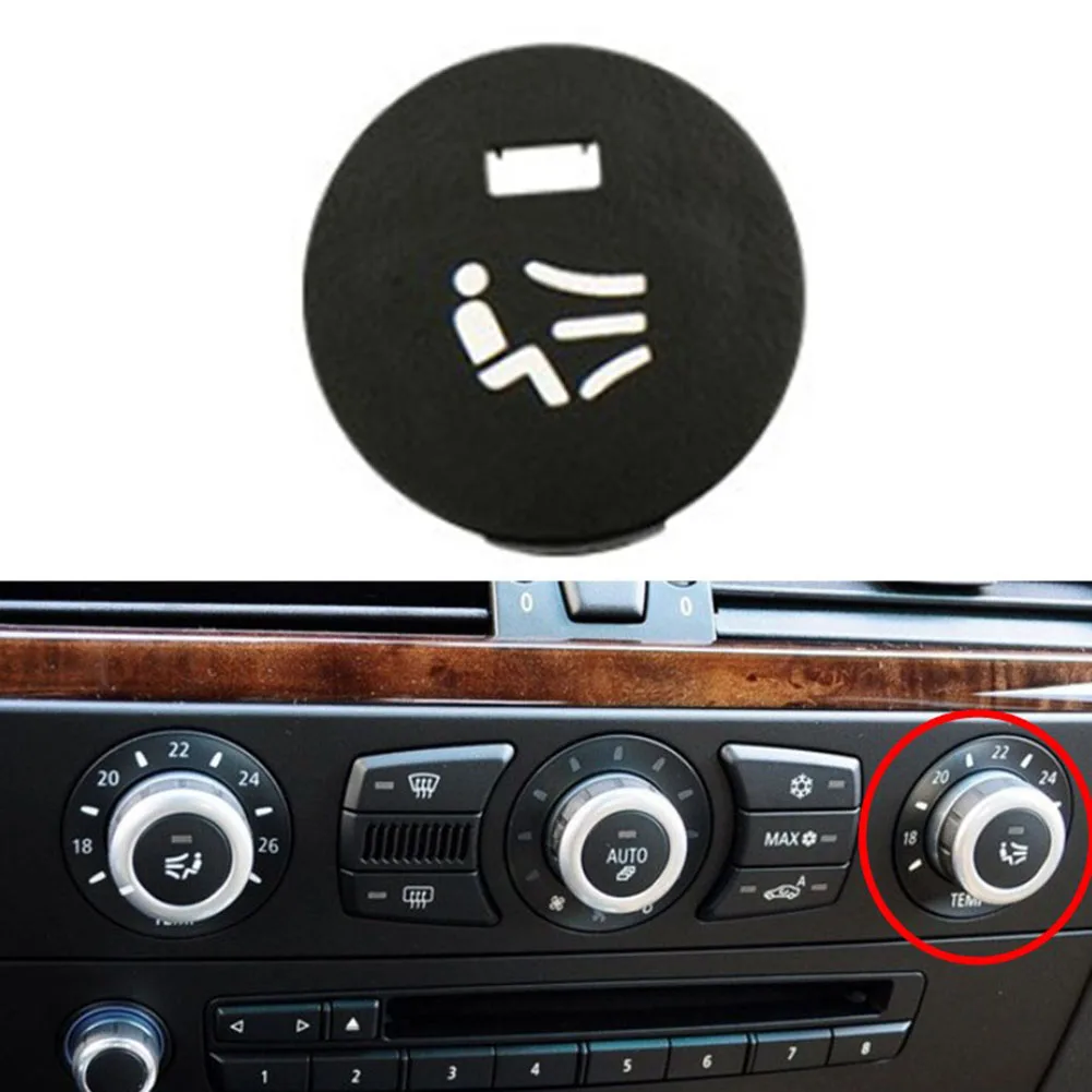Capa Interruptor Botão 1pc AC Padrão de ventos Preto de Centro-Direita, Frente Plástico Botão do Interruptor Para a BMW E60 E61 5-Série . ' - ' . 2