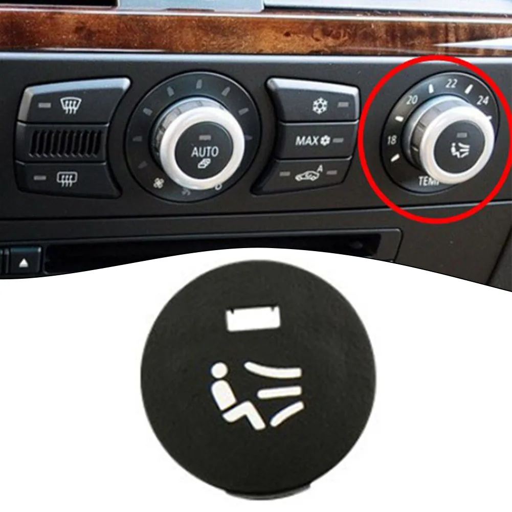 Capa Interruptor Botão 1pc AC Padrão de ventos Preto de Centro-Direita, Frente Plástico Botão do Interruptor Para a BMW E60 E61 5-Série . ' - ' . 3