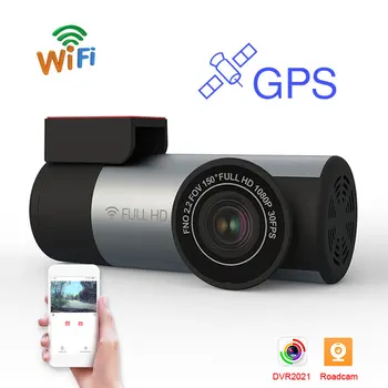 Traço Cam WIFI 1080P HD DVR do Carro Dashcam Visão Noturna do G-Sensor do Carro Gravador de Vídeo de Gravação de Loop 24H Monitor de Estacionamento Traço Câmera