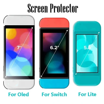 3Pack de Proteção de Vidro Temperado para Nintend Alternar Ecrã OLED Película Protetora para Nintendos Interruptor Lite NS de Vidro Acessórios