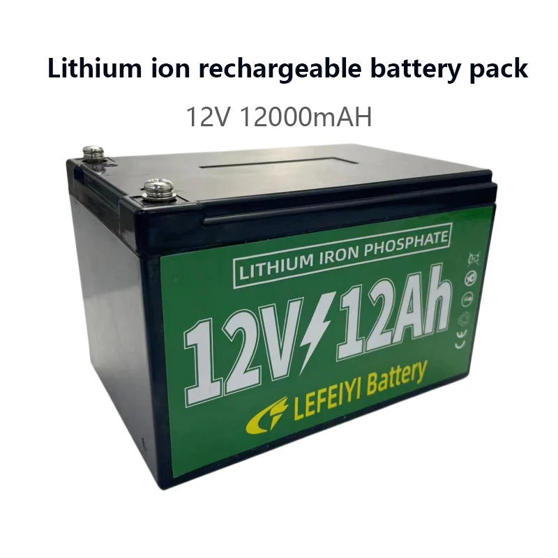 12V 12000mAH bateria de lítio incorporada 12A 20A crianças carro de brinquedo spray de monitoramento de câmera de backup de energia solar recarregável ba . ' - ' . 1