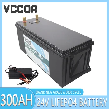 24V 300Ah LiFePO4 Bateria Built-in 300A BMS de Lítio de Fosfato de Ferro de Células Para Substituir a Maioria de Alimentação de Backup de Armazenamento de Energia em Casa