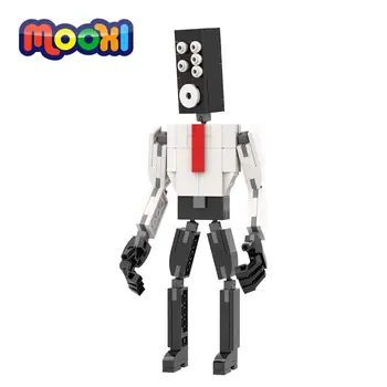 MOOXI Skibidi Wc Jogo Woofer Homem Modelo Figura de Brinquedo Para Crianças Presente Carácter de Construção de Bloco de Tijolo Montar as Peças MOC1306