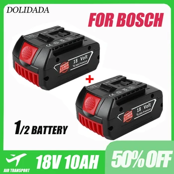 18V 10ah bateria Recarregável de iões de Lítio de Bateria Para Bosch berbequim BAT609 BAT609G BAT618 Carregador 10000mAh Bateria Recarregável