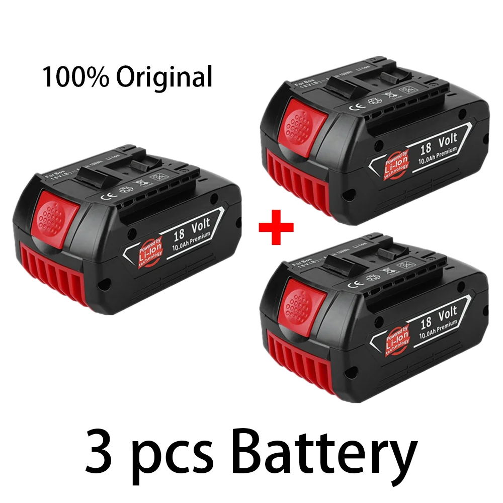 18V 10ah bateria Recarregável de iões de Lítio de Bateria Para Bosch berbequim BAT609 BAT609G BAT618 Carregador 10000mAh Bateria Recarregável . ' - ' . 2