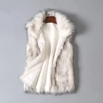 Confortável Moda Inverno Quente Thickened Peles Colete Casaco de Peles Soltas Colete de Stand Colarinho para fazer Compras