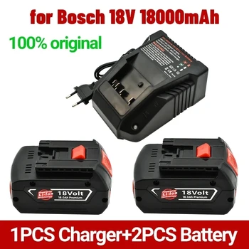 Bateria 18V 18Ah para Bosch berbequim de 18V Li-ion Recarregável BAT609 BAT609G BAT618 BAT618G BAT614 + 1Charger
