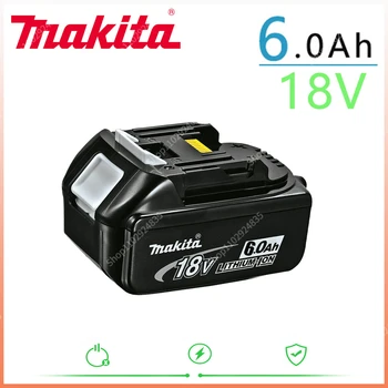 100% Original Makita 18V 6.0 Ah Com LED de iões de Lítio BL1860B BL1860 BL1850 Makita Recarregáveis Ferramenta de Energia Bateria
