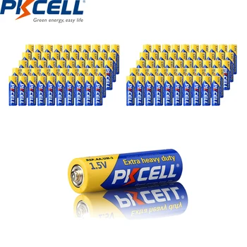 100PC PKCELL 1,5 V R6P UM3 MN1500 E91AA Pilhas R6P UM3 Pesadas Baterias Bateria Seca Para o Detector de Movimento de MP3 Walkman Brinquedo