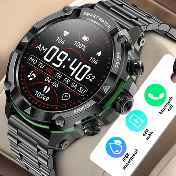 Novo 1.39-polegadas tela HD de esportes ao ar livre smart watch chamada Bluetooth IP68 waterproof a saúde relógio monitoramento de adultos 420 mAh