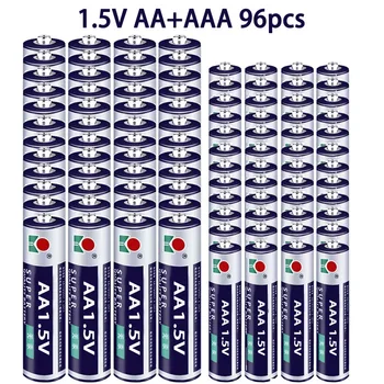 AA + AAA recarregáveis AA de 1,5 V 9800mAh/1,5 V AAA 8800mah bateria Alcalina lanterna brinquedos assista MP3 player substituir a bateria de Ni-Mh