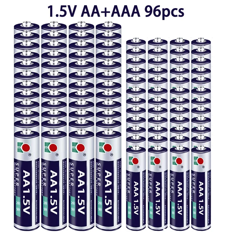 AA + AAA recarregáveis AA de 1,5 V 9800mAh/1,5 V AAA 8800mah bateria Alcalina lanterna brinquedos assista MP3 player substituir a bateria de Ni-Mh . ' - ' . 0