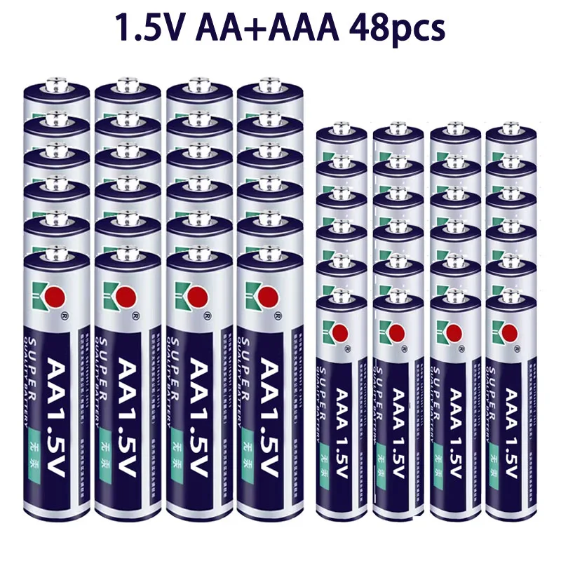 AA + AAA recarregáveis AA de 1,5 V 9800mAh/1,5 V AAA 8800mah bateria Alcalina lanterna brinquedos assista MP3 player substituir a bateria de Ni-Mh . ' - ' . 5