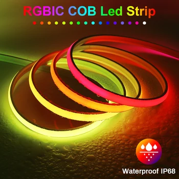 IP68 RGB IC Endereçável Sonho Cor de Led de SABUGO de Tira Flexível de Alta Densidade Dimmable da cor Cheia do RGB Correr Água WS2811LED Luzes