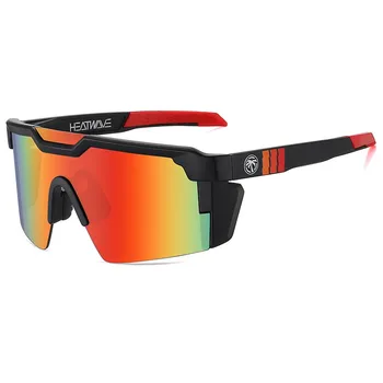 Novo Alta Qualidade Design de Luxo Onda de Calor Marca de Óculos de sol Para Homens Praça de Ciclismo Permeável Moda Mulheres de Óculos de Sol com Lente UV400