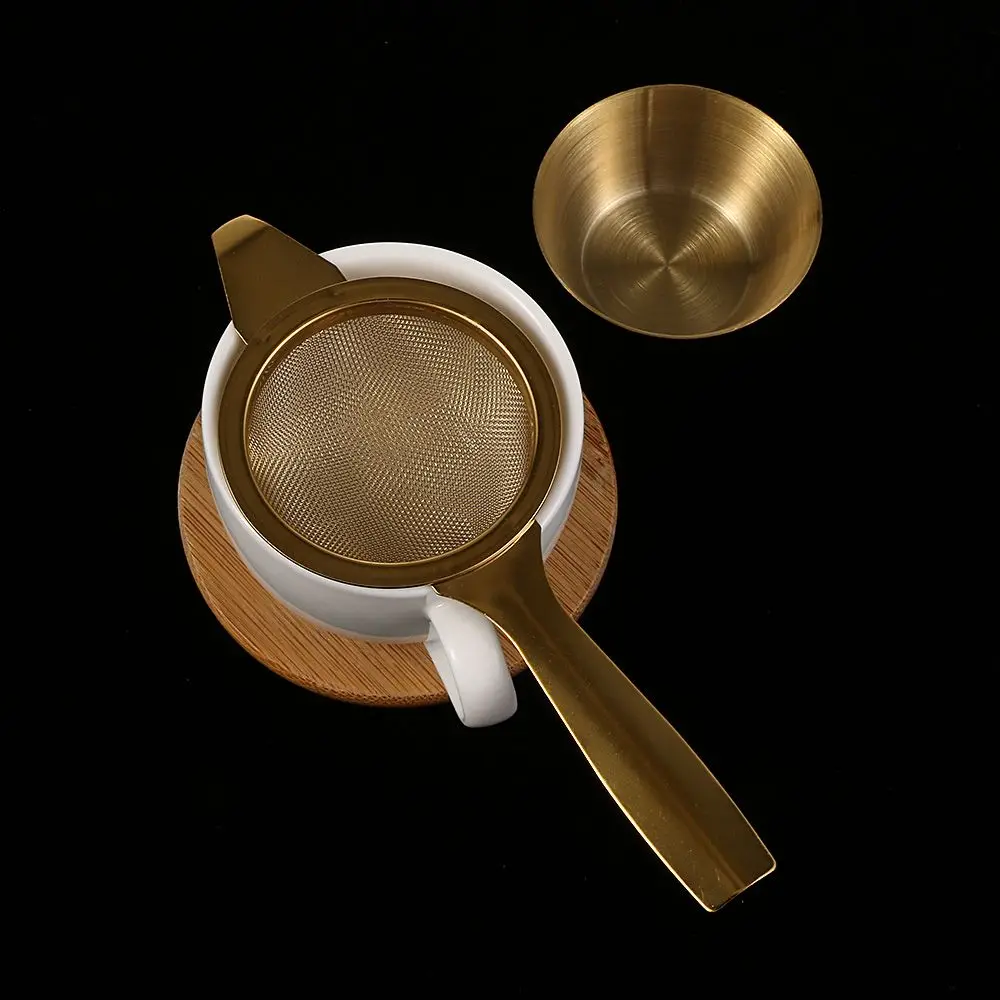 1set Multa Coador de Chá Filtros Kongfu Malha de Aço Inoxidável Coador Reutilizáveis Bule para chá Com Infusor Lidar com . ' - ' . 1