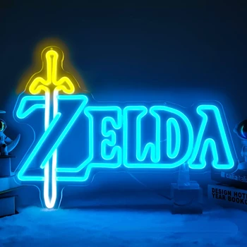 2023 Bíblia de Néon Luzes de Lâmpadas de LED para a Sala de Jogos Luminosa Lampara Criativo Lâmpada Legend of Zelda Modelagem de Decoração Maison Decoração