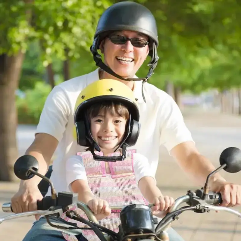 Universal Motocicleta Criança, Cinto De Segurança De Malha Respirável Alças De Ombro Assento Arnês Ajustável Criança Design Reflexivo . ' - ' . 1