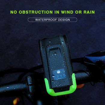 Smart Farol de Indução Luz Dianteira da Bicicleta 4000mAh com 120dB Chifre 800 Lumen Moto Lâmpada Recarregável USB para Bicicleta de Montanha