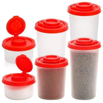 Condimento Garrafa De Prova De Umidade Mini Sal E Pimenta Shakers Viagem Spice Plástico Transparente Jarro Selado Tempero Recipiente Adequado