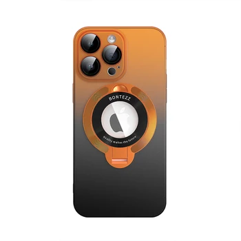 Magsafe Magnético de Carregamento sem Fio de Caso Para iPhone15 14 13 12 Pro Max Completo à prova de Choque Caso Com Anel de Suporte Para iphone14ProMax