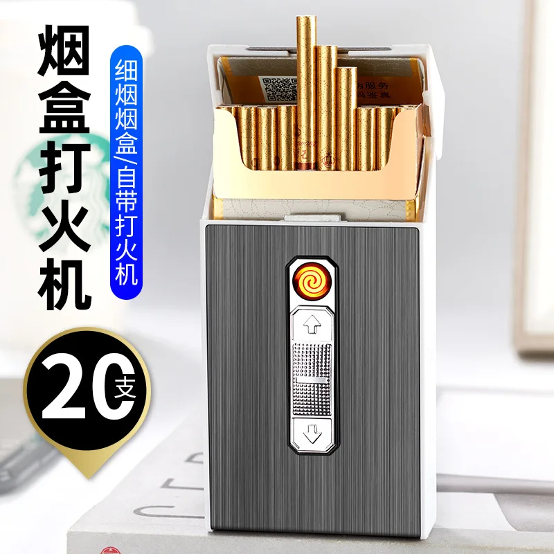 20PCS cigarro Fino capacidade de carregamento USB Cigarro eletrônico caso a caixa mais leve . ' - ' . 0