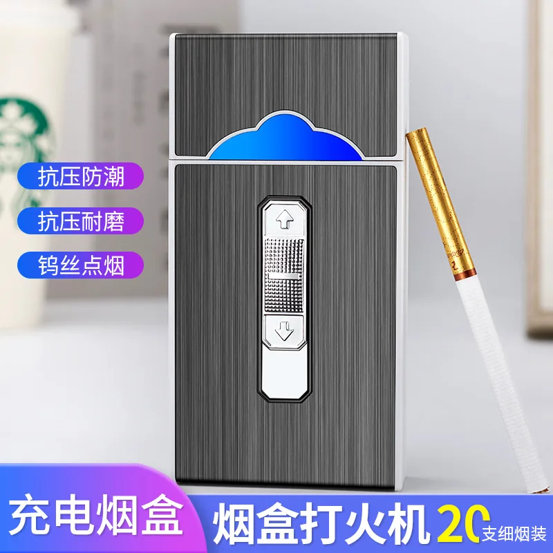 20PCS cigarro Fino capacidade de carregamento USB Cigarro eletrônico caso a caixa mais leve . ' - ' . 1