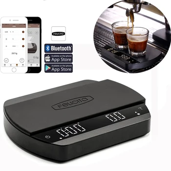 Felicita Arco Bluetooth Digital De Café Expresso Escala Felicita Paralelos De Inclinação Eletrônica De Café Escala Com Temporizador De Gotejamento Escala
