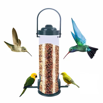 Alimentador 1pc de Plástico Voando Food Dispenser de Suspensão Pé aves as Aves ao ar livre Animal de Alimentação Automática de Aves Accessoires Varanda
