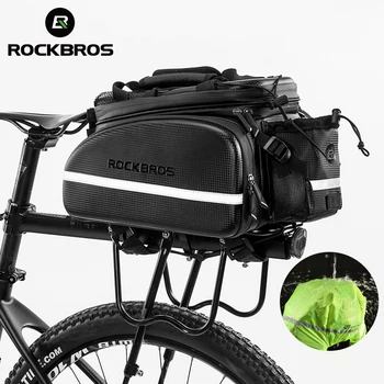 ROCKBROS Bicicleta Saco de Portador do MTB Bike Rack Saco Tronco Pannier Ciclismo Multifuncional de Grande Capacidade Saco de Viagem Com Capa de Chuva