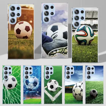 Futebol É a Minha Vida, Case para Samsung Galaxy S22 S23 Ultra 5G S20 S21 FE S9 S10e S8 S10 Plus S7 Borda de TPU Claro Tampa do Telefone Funda