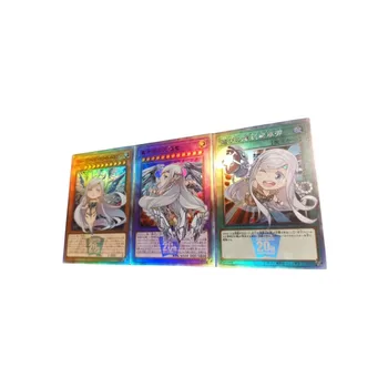 Yu-Gi-Oh BRICOLAGE Caseira Cartão de Kisara Série 1-3 Projétil 3 Peças Por Shell de Quatro Tipos do Flash do Anime Collectie Kaarten de Presente Brinquedos