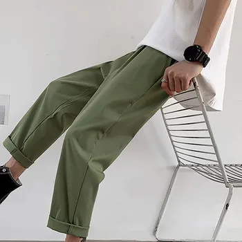 mens calças de moda casual sólido calças simlpe y2k hip pop tendência bonito streetwear masculino diário roupas pantalones hombre