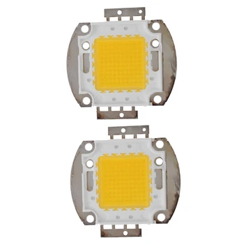 2X 100W Lâmpada LED de Alta Potência da Microplaqueta de DIY da Lâmpada da luz da Luz Branco Quente