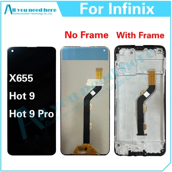 Teste de 100% AAA Para Infinix Quente 9 Pro X655 Tela LCD Touch screen Digitalizador Assembly de Reparação de Peças de Reposição