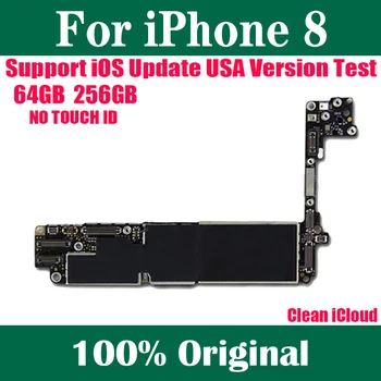Placa-mãe Para o iPhone 8 Limpe o iCloud placa-mãe Com sistema de 256 gb Placa Lógica de Função Completa de Suporte de Atualização de Boa Chapa de Testd