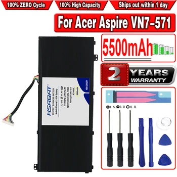 HSABAT 5500mAh AC14A8L Bateria para Acer Aspire VN7-571 VN7-571G VN7-591 VN7-591G VN7-791G MS2391 KT.0030G.001