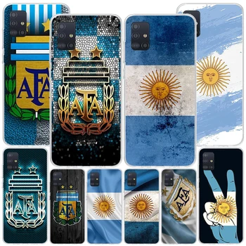 Bandeira Argentina Phnoe Case para Samsung Galaxy A51 A50S A70 A71 A40 A41 A30 A31 A21S A20S A10S A21S A6 A7 A8 A9 Tampa Coque