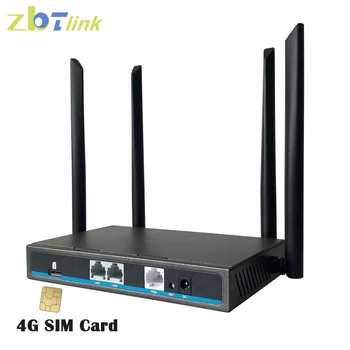 Zbtlink de Alta Velocidade 4G WiFi Router Cartão SIM Dentro do Modem 300Mbps 2*LAN Openwrt Antena para Internet sem Fio em Casa Lte Roteador