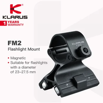 Klarus FM2 Magnético Lanterna de Montagem, se Encaixa para a Tocha com Um Diâmetro de 23-27.5 mm, Liga de Alumínio